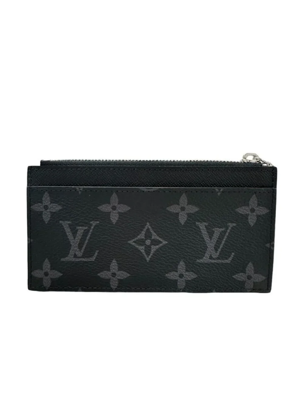 Louis Vuitton Monogram Eclipse Black Silver Coin Case